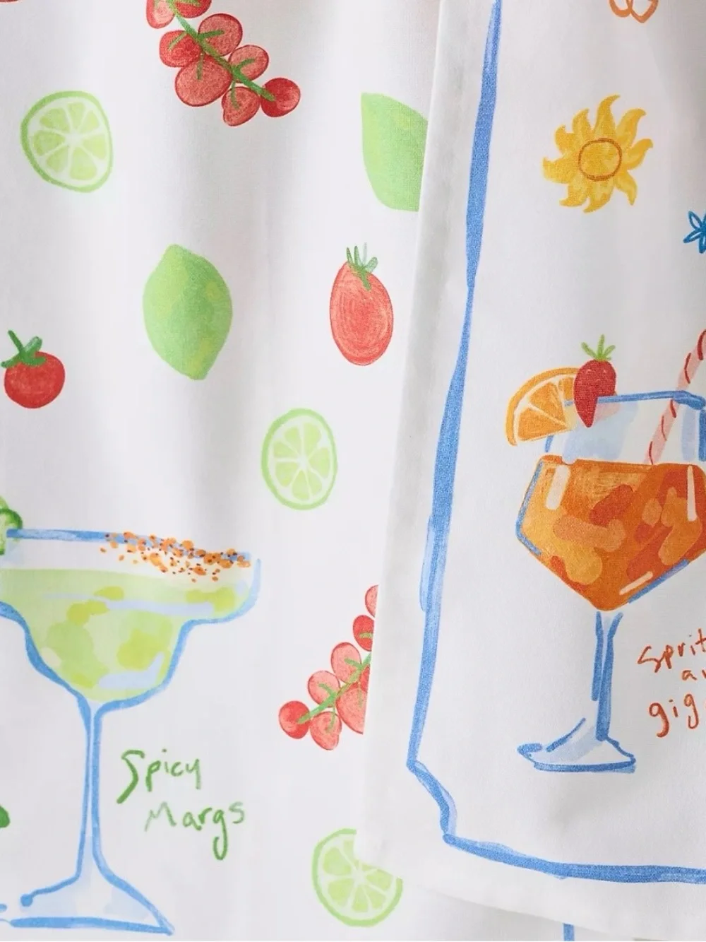 NWT Anthropologie “Spritz And Giggles” Bar Dish Towel 12x24